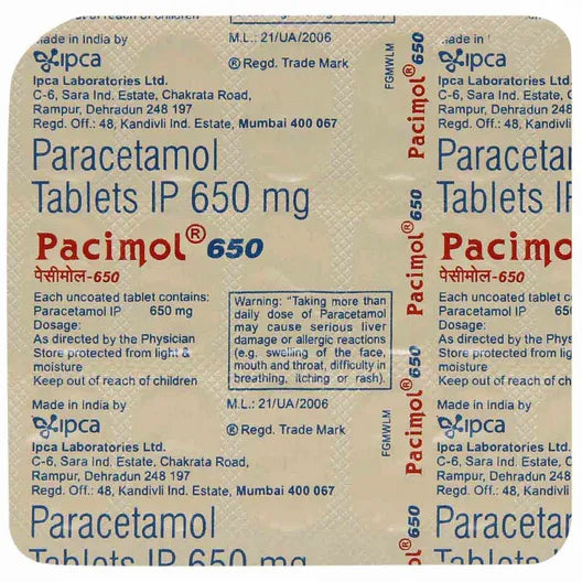 Pacimol 650 Tablet 15's